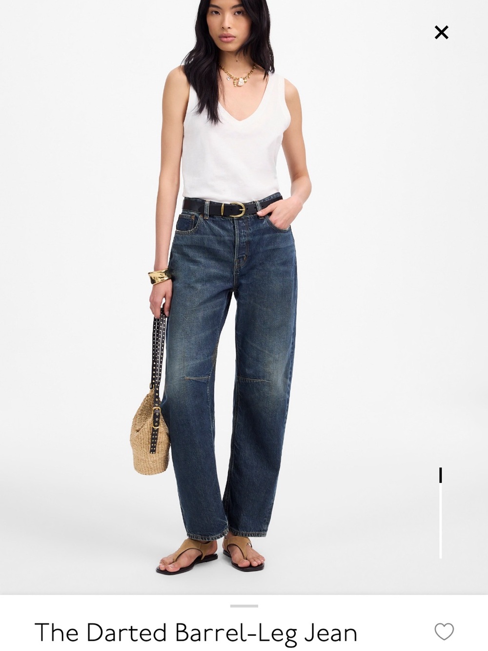 Madewell Darted Barrel Leg Jean